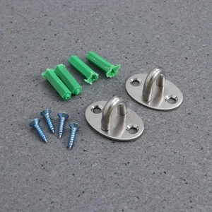Ganchos metálicos de acero inoxidable de 2 piezas para colgar percha de techo - Imagen 1 de 11
