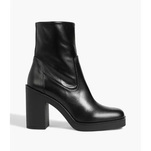 Nuevo Botín Stuart Weitzman Bethenny 80 Cremallera Cuero Negro Talla 8 - Imagen 1 de 15