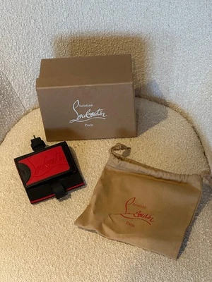 Autêntica Carteira de Couro Christian Louboutin Tênis Sola Carlos Estojo Cartão £595 - Imagem 1 de 4