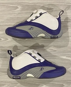 Scarpe sneakers vintage Reebok Allen Iverson Answer IV PE viola uomo taglia 8,5 - Foto 1 di 11