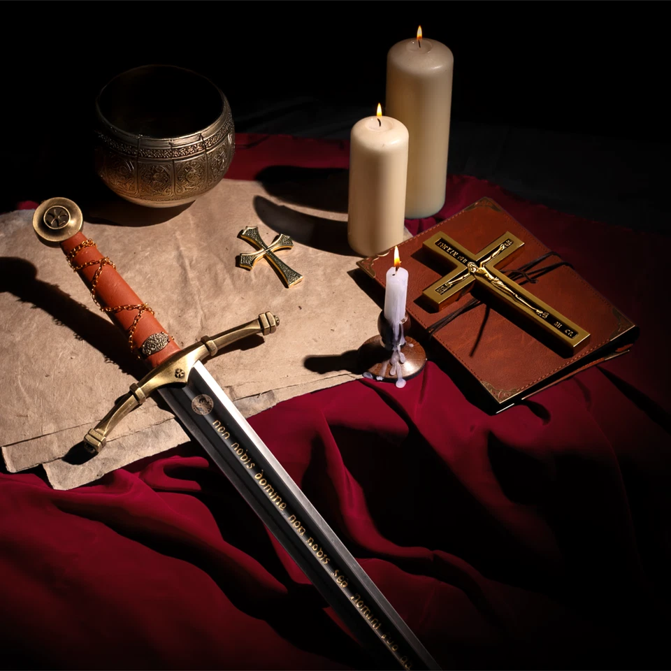 ESPADA TEMPLARIA ORNAMENTADA CON COLGANTE (SW-601) Caballeros de María Foto 1 de 4