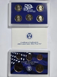 2000 Clad US Proof 10 Coin Set with Original Packaging & COA COMPLETE - Picture 1 of 7