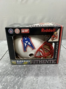Vintage Riddell NFL Houston Oilers 3 5/8 Mini Football Helmet 1995 With Box - Picture 1 of 8