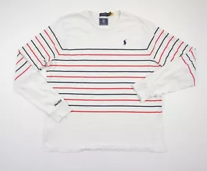Polo Ralph Lauren Shirt Womens XLarge White Long Sleeve Olympics Team USA Stripe - Picture 1 of 14