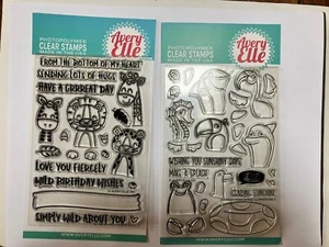 Avery Elle “Peek-A-Boo Summer Pals” e “Jungle” - Set di 2 francobolli - PACCHETTO - Foto 1 di 11