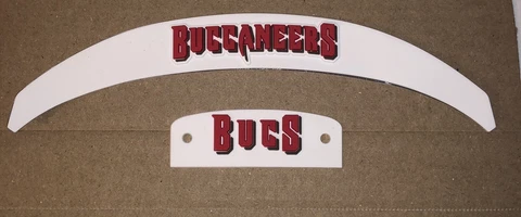 Tampa Bay Buccaneers Front And Rear Helmet 3D Bumpers Full Size Riddell Speed Cover