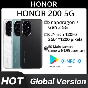 Global Version Honor 200 5G Snapdragon 7 Gen 3 Octa Core Smartphone Unlocked - Picture 1 of 21