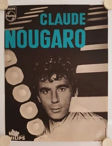 Affiche CLAUDE NOUGARO 1967 Photo Stan WIEZNIAK - Picture 1 of 2