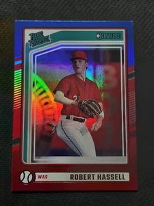 2024 Donruss Rated Rookie Red and Blue #117 Robert Hassell Washington Nationals - Bild 1 von 9