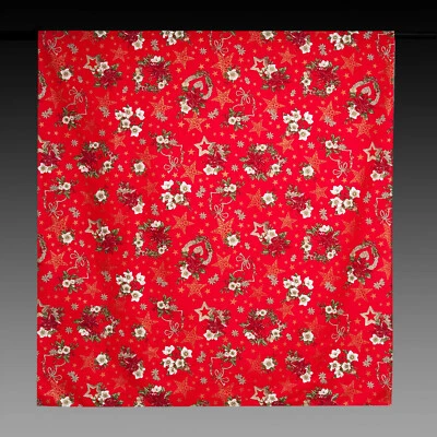 Tischdecke Rot mit Weihnachtssternen,235x140 Baumwolle Landhausstil NEU - Bild 1 von 3