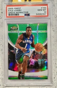 2005 Finest #163 Green REFRACTOR /129 KYLE LOWRY PSA 10 POP 1 Gem Mint ROOKIE RC - Picture 1 of 6