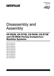 Caterpillar CS-563E CS-573E Compactor Machine Sys Disassem Assem Service Manual - Picture 1 of 1