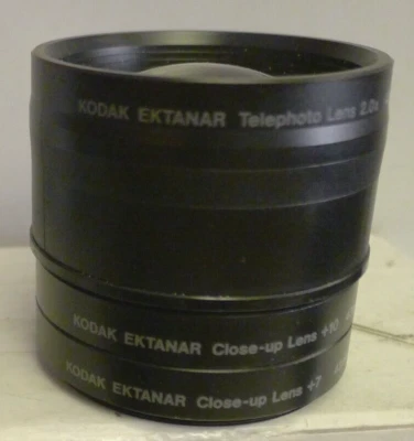 Juego de lentes Kodak Ektanar 43 mm - Teleobjetivo 2,0x, primer plano +10, primer plano +7 - Japón Foto 1 de 4