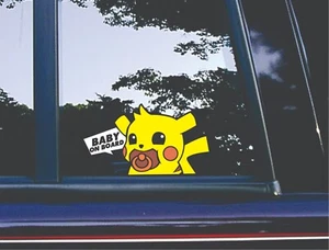 Bebé a bordo Pikachu Peeker Peeking Ventana Vinilo Coche Calcomanías Pokemon Pegatinas - Imagen 1 de 4