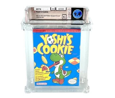 New NES Yoshi's Cookie Factory Sealed WATA 9.4 H-Seam Graded Nintendo Game - Image 1 of 4