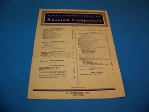 Prelude (only) Russian Composers Vintage Sheet Music 1925 - Picture 1 of 3