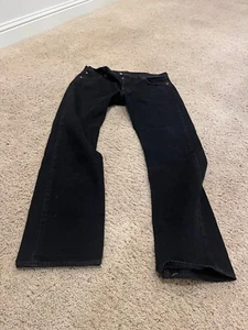 Jeans a mosca Levis neri con bottoni 36x34 appena indossati G condizione usati è stato lavato - Foto 1 di 3