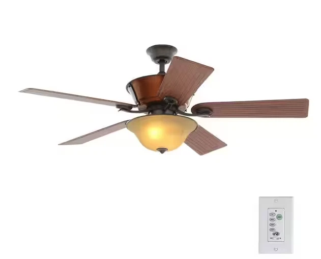 Hampton Bay Radcliffe 52 in. Indoor/Outdoor Natural Iron Ceiling Fan - Image 1 of 3