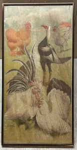 Antico POSTER 1912 American Show Print FIERA DI CONTEA polli GALLINE GALLO pollo - Foto 1 di 11