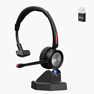 *MAIRDI Auricolare Wireless Microphono PC 5.2 Bluetooth Call Center Mic Skype - Foto 1 di 6