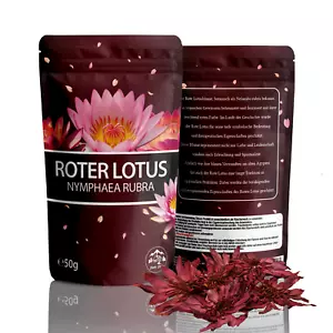 50 Gramm Rote Lotus Blüten | Nymphaea Rubra | Aphrodisiakum der Natur - Bild 1 von 2