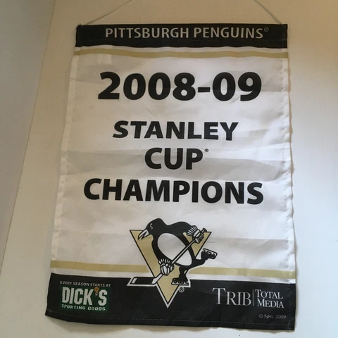 2009 Pittsburgh Penguins Stanley Cup Champion Flag NHL - EXCELLENT CONDITION Cover