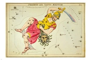 Uranias Spiegel PERSEUS & CAPUT MEDUSAE 1825 Astronomie Poster 20x30 STERNE - Bild 1 von 1