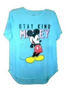 Nueva camiseta azul de Mickey Mouse Stay Kind XL (15/17) para junior - Imagen 1 de 1
