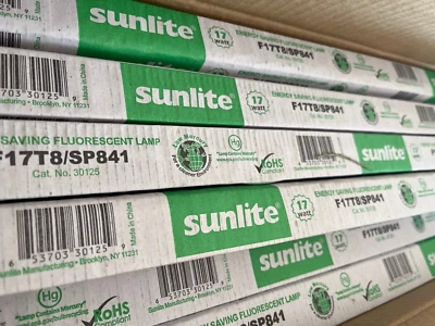 Pack of 30-Sunlite F17T8/SP841-17W T8 Fluorescent BiPin 4100K - Image 1 of 2