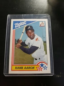 CARTE DE COUR DE BASEBALL Hank Aaron 1992 ZIPLOC #11 MLB 755 H LÉGENDE VINTAGE - Photo 1 sur 2