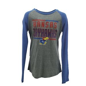 Kansas Jayhawks Official NCAA Adidas Kids Youth Girls Size Long Sleeve Shirt New