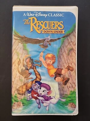 Walt Disney The Rescuers Down Under VHS 1142 Tape Black Diamond 1991 Clamshell - Image 1 of 3