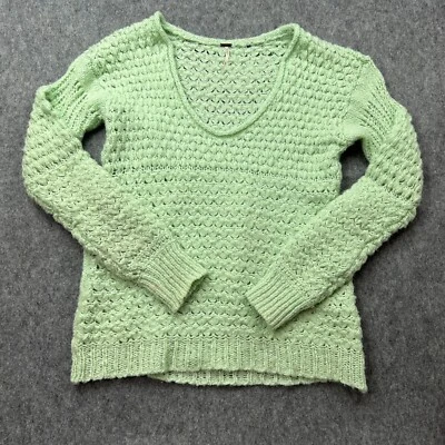 Suéter suéter para mujer Free People Crashing Waves talla M mezcla de lana verde menta Foto 1 de 4