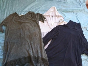 Maurices Shirt Lot Large Olive Black Gray Stripe - Picture 1 of 11