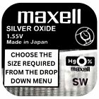 Maxell Silver Oxide, 1.55v Mercury Free Watch Battery - VARIOUS SIZES