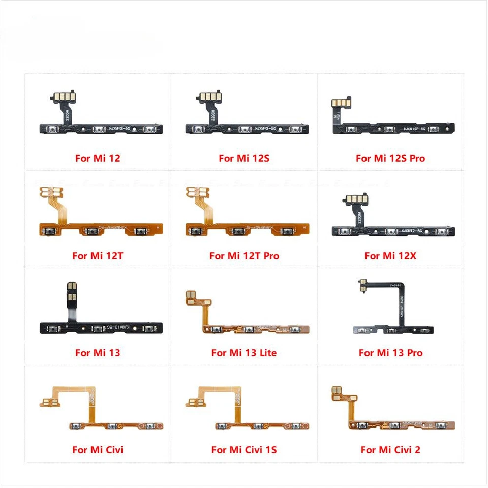 Гибкий кабель громкости включения и выключения питания для XiaoMi Mi 13 12S 12T 12X Pro Lite Civi 1S 2 - Изображение 1 из 1