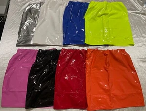 faux shiny leather skirt small - Picture 1 of 9