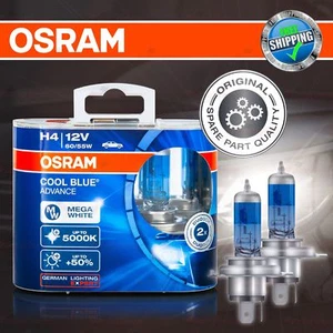 H4 OSRAM COOL BLUE ADVANCE 5000K MEGA White Weiß Look Scheinwerfer Halogen Lampe - Picture 1 of 10