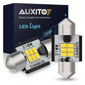 31MM Car Bulbs LED C5W Lights Sidelight Number Plate Festoon Interior UK AUXITO - Picture 1 of 10