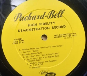 Packard-Bell High Fidelity Demonstration Record FB-2624 - Picture 1 of 1