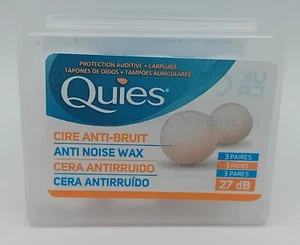 QUIES Anti Noise Wax Ohrstöpsel - 6 Stöpsel (3 Paar) - bequemer Gehörschutz - Bild 1 von 3