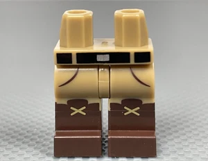 Stivali LEGO Minifigure marrone scuro fianchi e gambe marrone scuro cintura neri tasche laterali - Foto 1 di 6