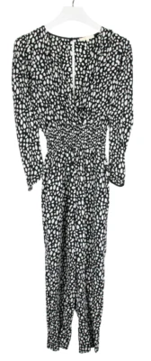 MAJE Posima Imprime Jumpsuit Damen (EU) 38 Langarm Bedruckt Tiefer V-Ausschnitt - Bild 1 von 4