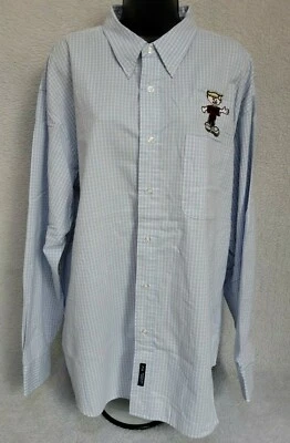Port Authority Mens Shirt Size 2XL XXL 2X Large White Blue Plaid Man The Press - Image 1 of 4