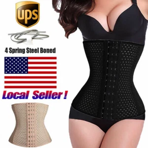 Women Waist Trainer Weight Loss Corset Body Shaper Tummy Compression Fat Burner - Picture 1 of 22
