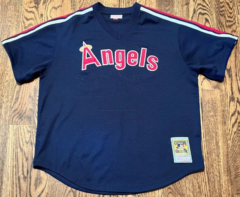Reggie Jackson Jersey Mitchell & Ness XL California Angels Baseball Yankees Cover