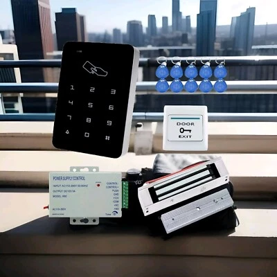 Door Access Control System Kit Set with 180kg/350lbs Electric Magnetic Lock - Image 1 of 4