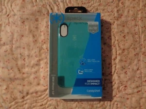 GENUINE AUTHENTIC SPECK CANDYSHELL  CASE for iPhone X Teal/Blue - Picture 1 of 2