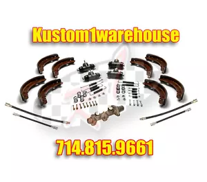 Brake kit 1971-1979 VW Volkswagen Super Beetle master whl cylinders hoses shoes - Picture 1 of 1