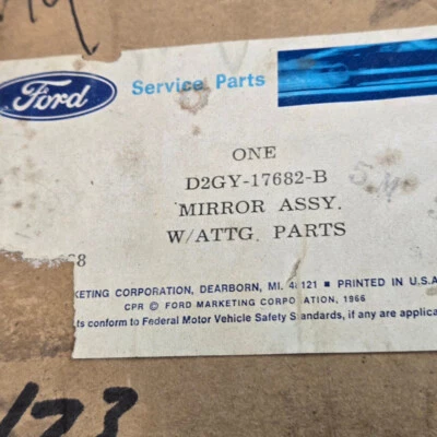 NOS OEM Ford 1972 1976 Torino Ranchero Sport Racing Mirror LH 1973 1974 1975 - Image 1 of 4